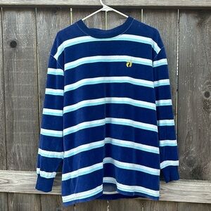 Vintage 1980s Hang Ten Blue Velour Terry Cloth Sweatshirt skate Surf Men’s L